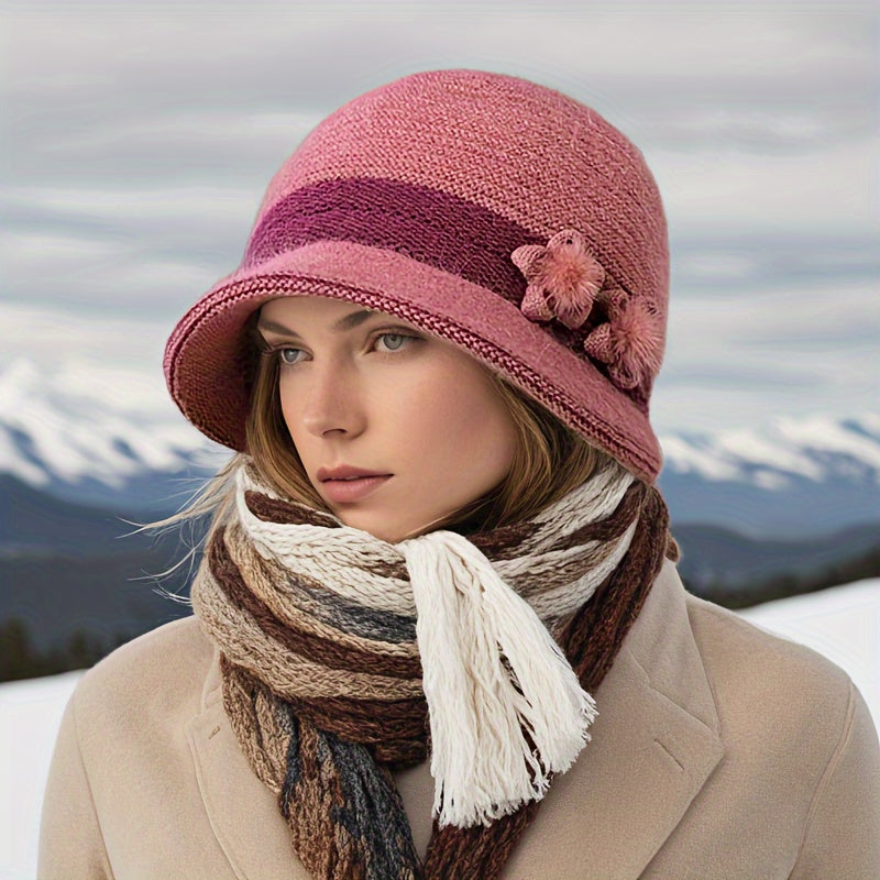 W&W Mode | Schickes Winter Stilvolles Gestricktes Set für Frauen