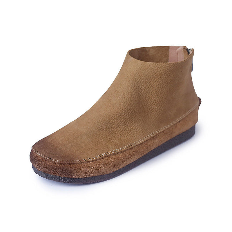 WW | Leder Kurze Stiefel Frauen Schlank Machend