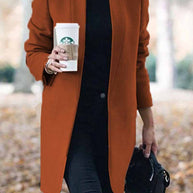 WW - Eleganter Mantel Mit Stehkragen