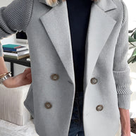 WW | Damen Blazer aus veganer Wolle mit gestrickten Ärmeln