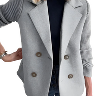 WW | Damen Blazer aus veganer Wolle mit gestrickten Ärmeln