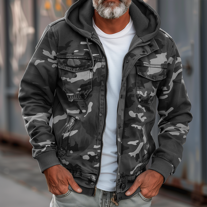 W&W Mode | Jacke Mit Camouflage Druck