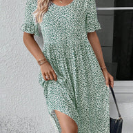 Elegantes Blumen-Midikleid für Frauen