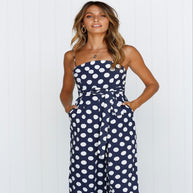 Damen Jumpsuit mit weitem Bein und dekorativem Bindegürtel WW