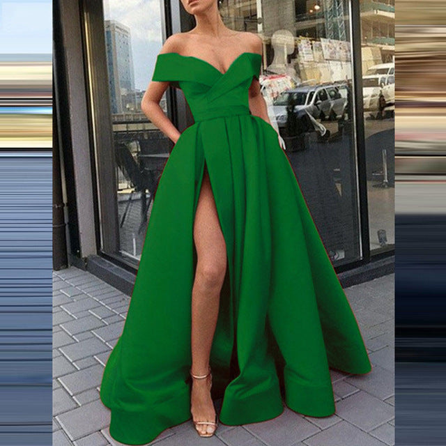 W&W Mode | eBay Satin Mehrfarbiges Tiefes V-Ausschnitt Kleid