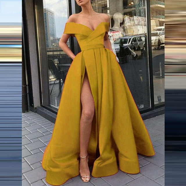 W&W Mode | eBay Satin Mehrfarbiges Tiefes V-Ausschnitt Kleid