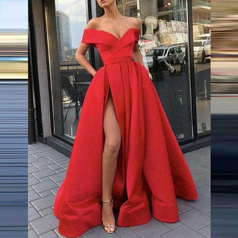 W&W Mode | eBay Satin Mehrfarbiges Tiefes V-Ausschnitt Kleid