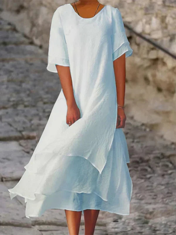 W&W Mode | Schicke Eleganz Blockschlitzkleid