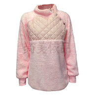 Damen Bequemer Hoodie mit Stehkragen und gepolstertem Oberteil WW