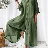 Superschicker Leinen-Overall für Frauen