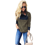 Damen Bequemer Hoodie mit Stehkragen und gepolstertem Oberteil WW