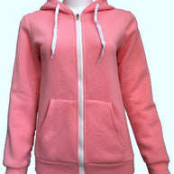Damen bequemer Kapuzenpullover mit durchgehendem Reißverschluss und praktischen Taschen WW