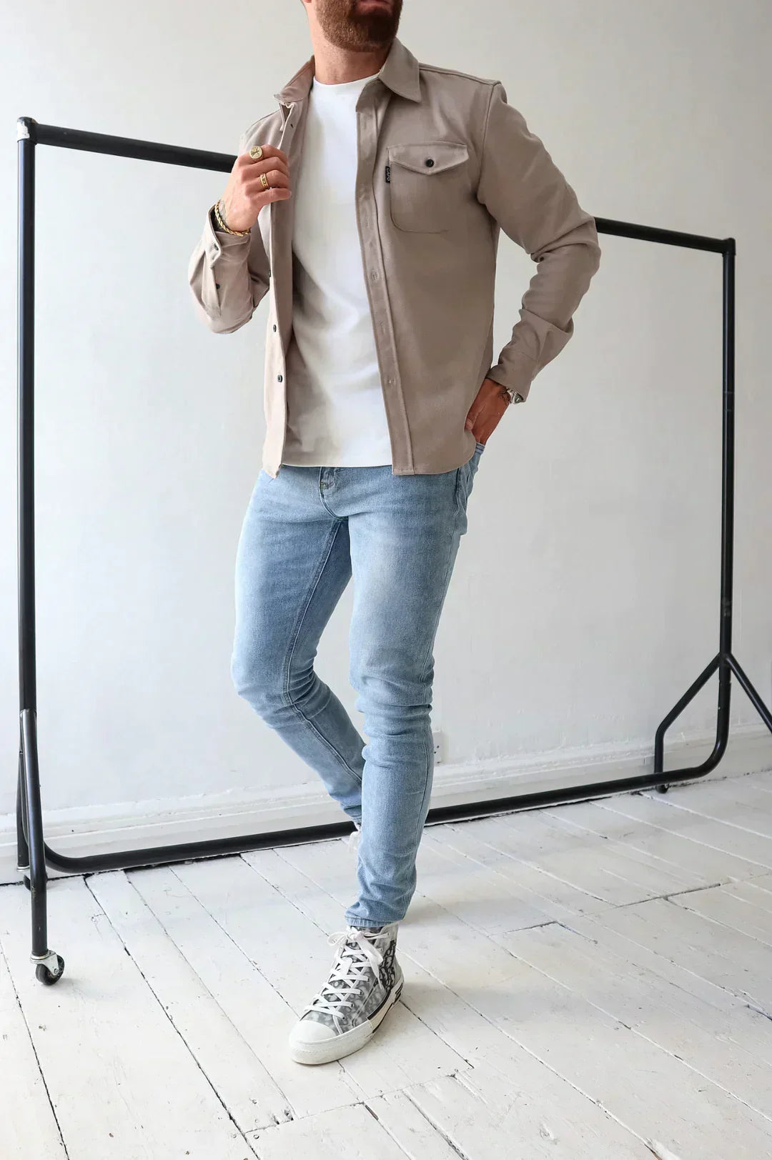 W&W Mode | Premium-Jacke mit Knopfverschluss für Herren | Stylische und bequeme Jacke