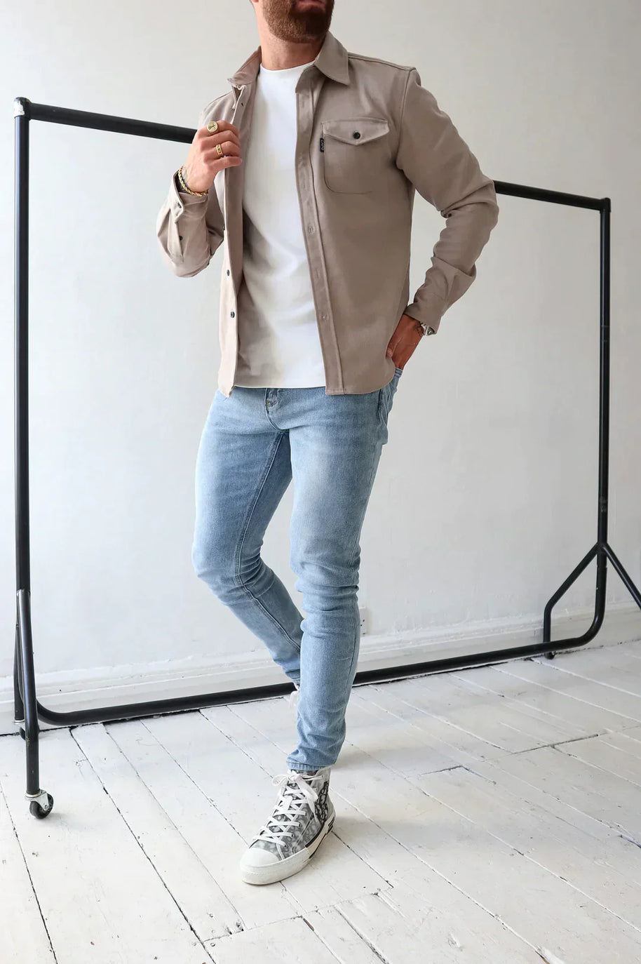 WW | Premium-Jacke mit Knopfverschluss für Herren | Stylische und bequeme Jacke