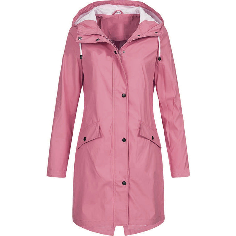 WW | Damen Wasserdichte Regenjacke Mit Kapuze