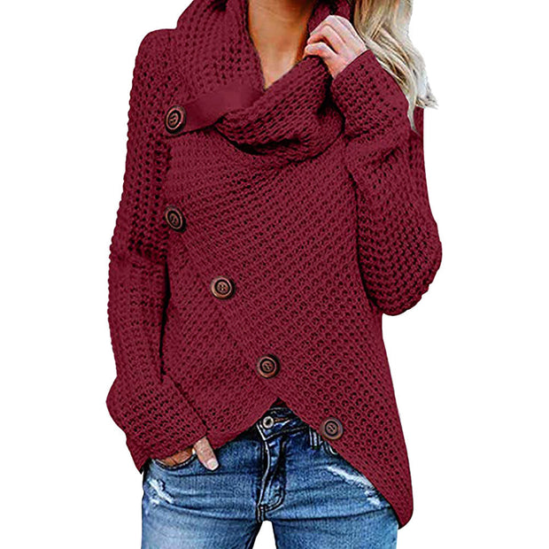 Damen Strickjacke mit asymmetrischem Schnitt und Kragen WW
