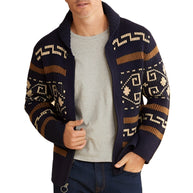 WW | Herren Strickjacke Mit Retro|Revers