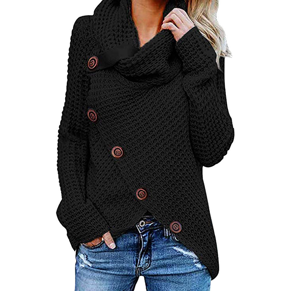 Damen Strickjacke mit asymmetrischem Schnitt und Kragen WW