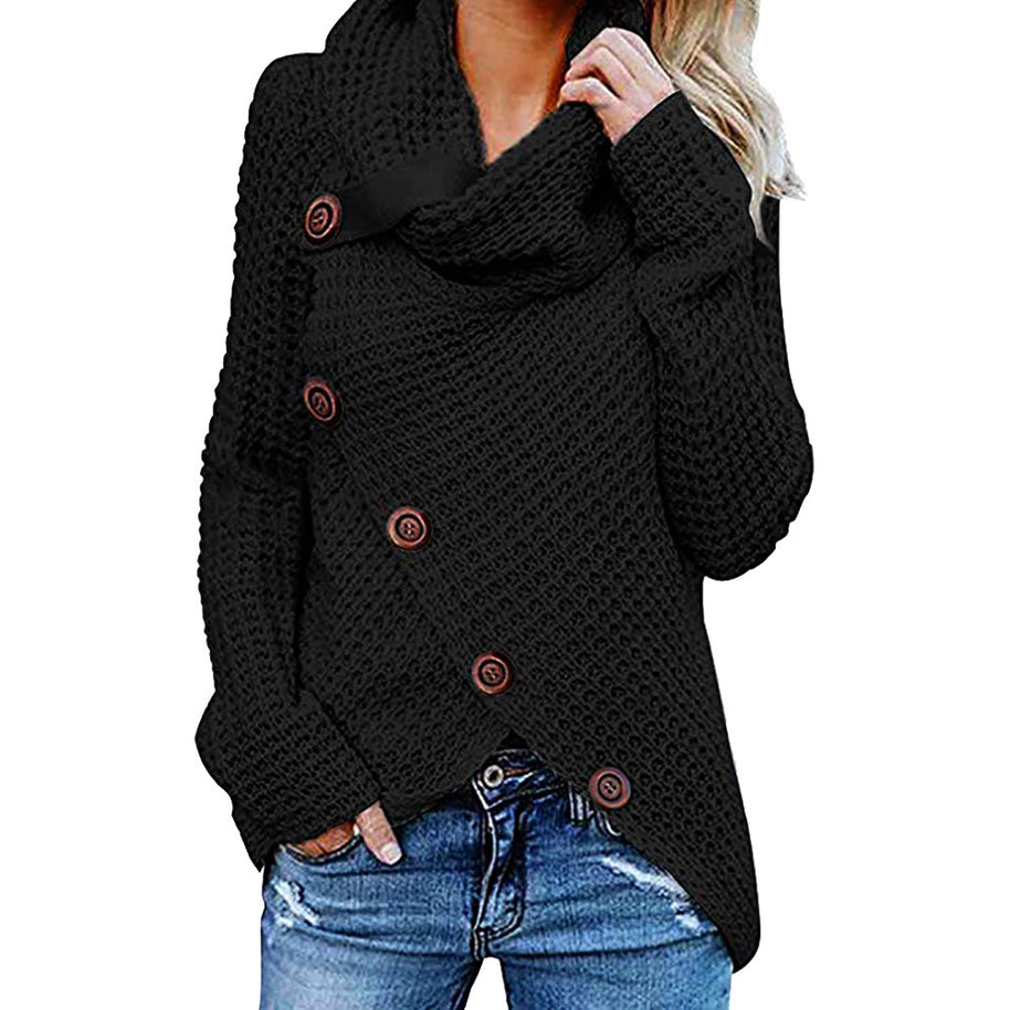 Damen Strickjacke mit asymmetrischem Schnitt und Kragen WW
