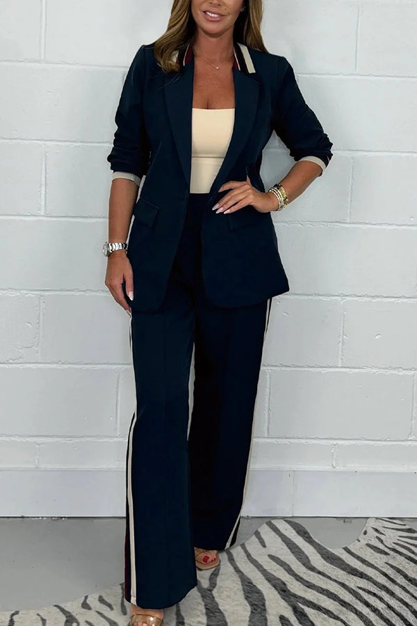 WW | Stilvolle Herbst Schicke Blazer und Hose Set für Frauen