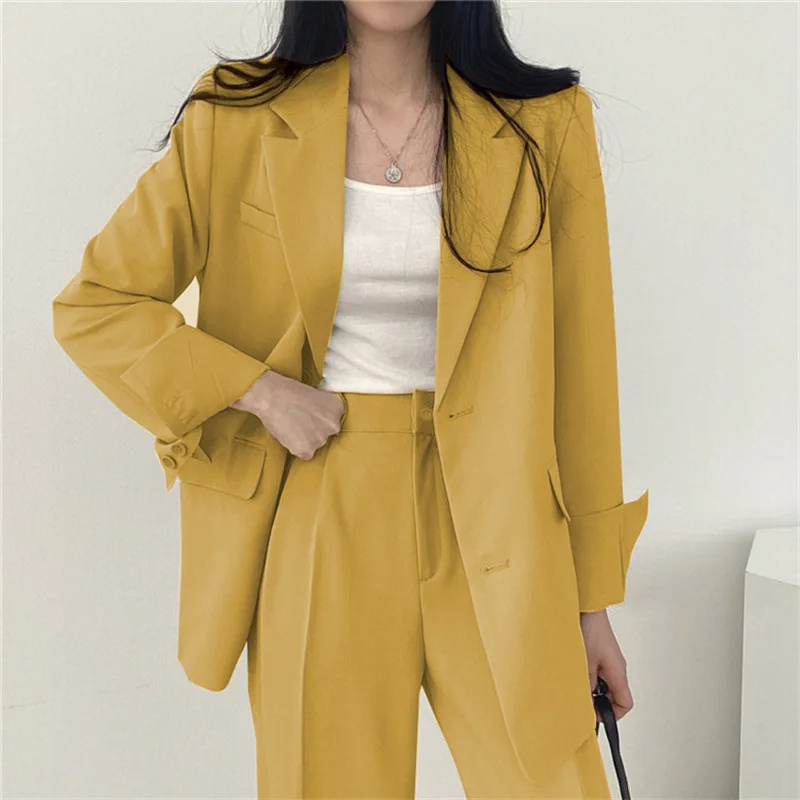 W&W Mode | Langer Damenblazer mit Breitem Revers und Relaxter Passform
