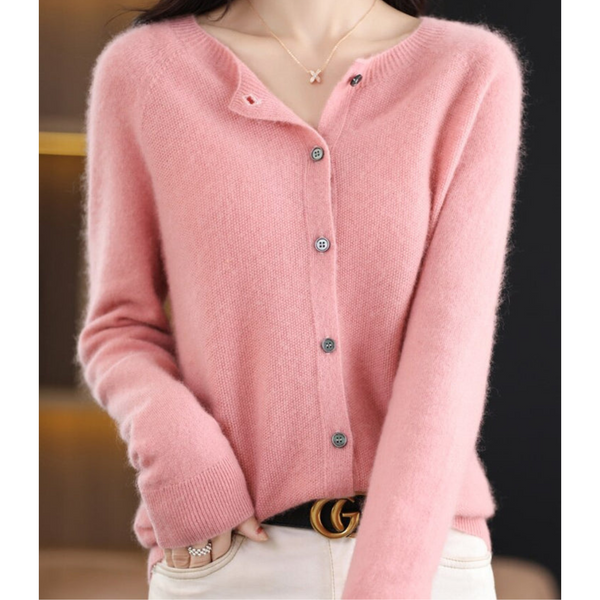 Wolff Damen Rundhals Cardigan Pullover