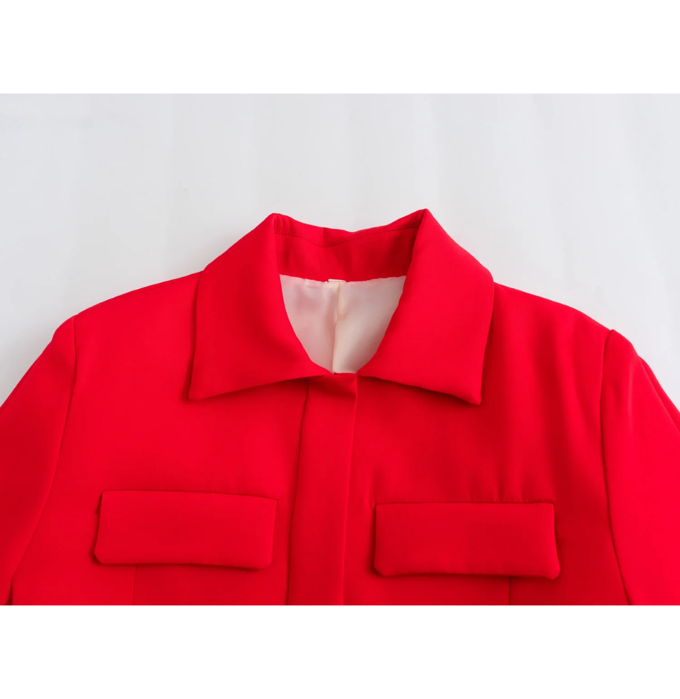 WW | Bomberjack Damen Kurzjacke mit Vier Fronttaschen und Minimalistischem Design