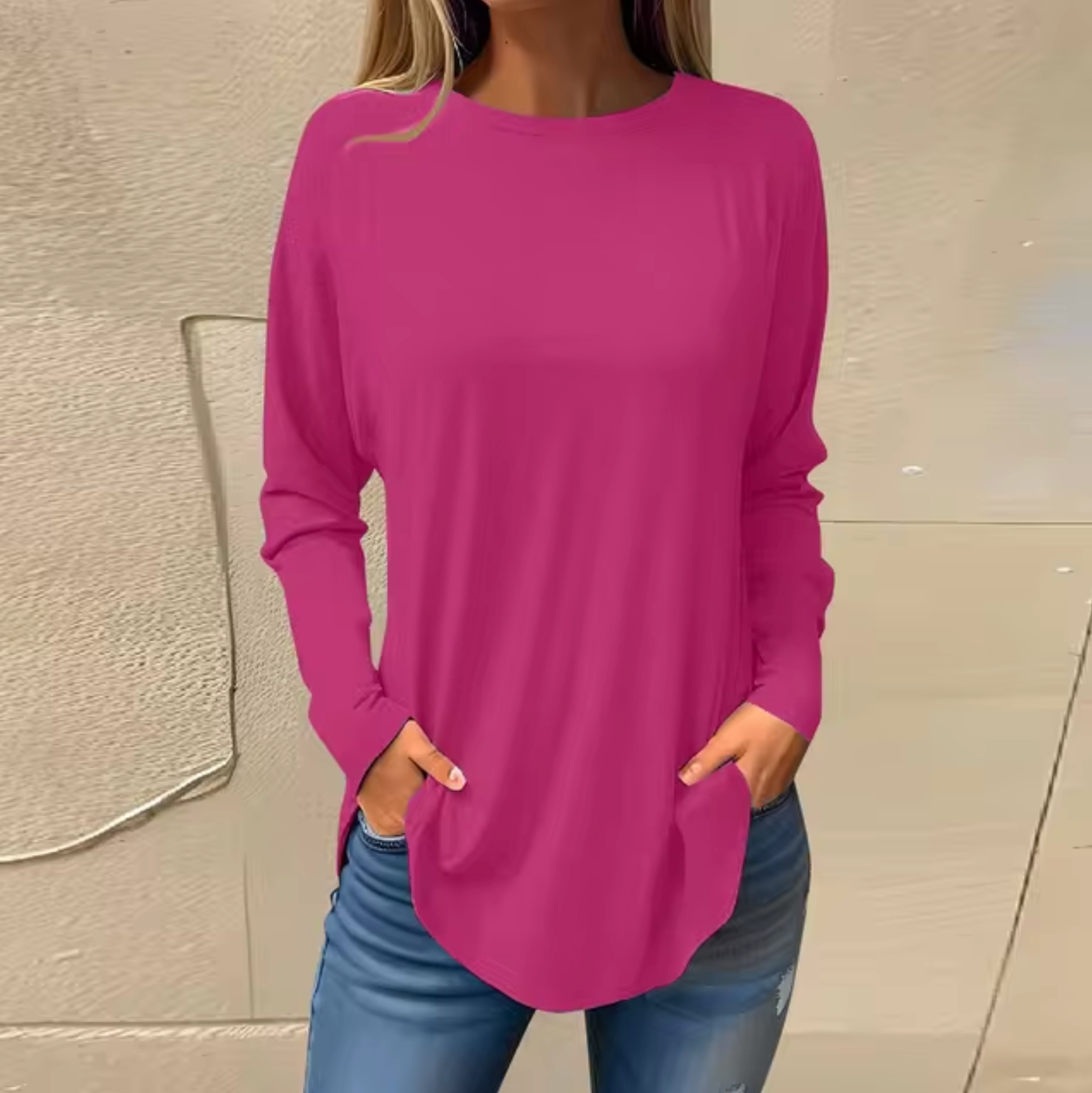 WW - Rundhals-Pullover aus Baumwolle