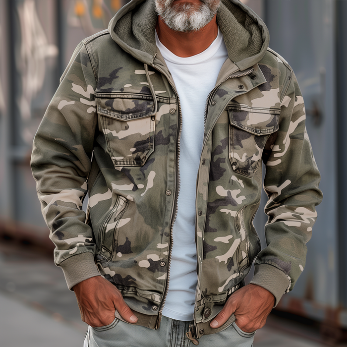 W&W Mode | Jacke Mit Camouflage Druck