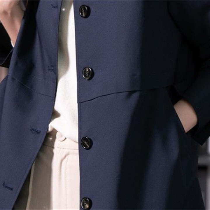W&W Mode | Klassischer Trenchcoat Damen, Einfach Gebunden, Taillierter Damenmantel