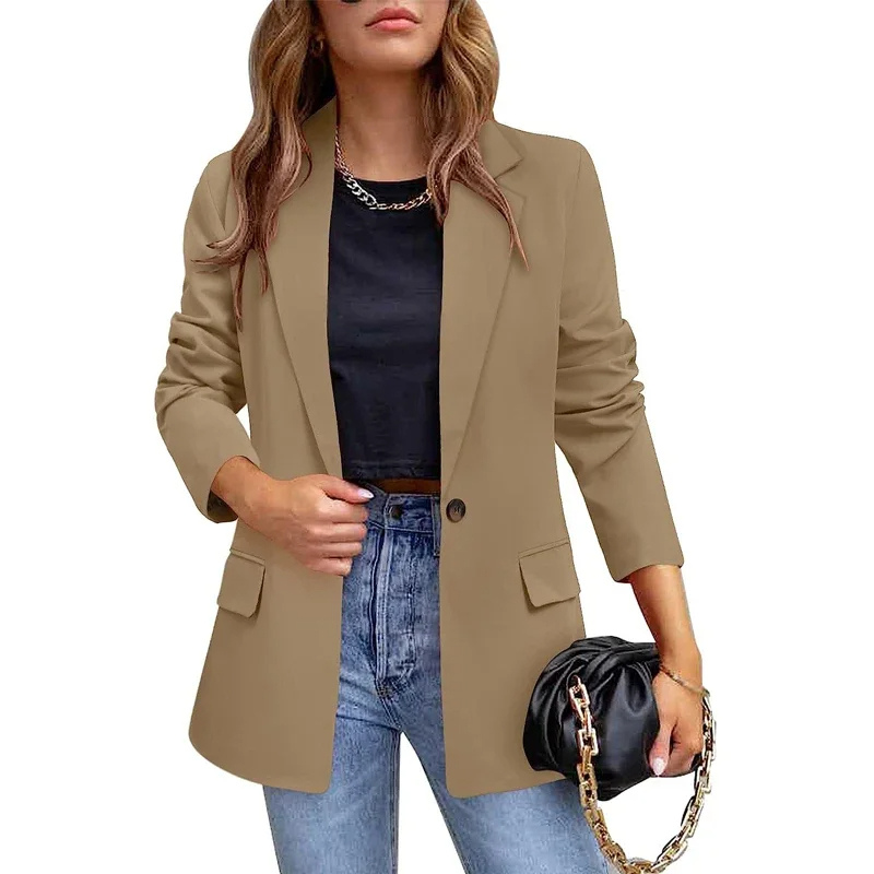 W&W Mode | Langer Damenblazer mit Klappentaschen und Tailliertem Schnitt