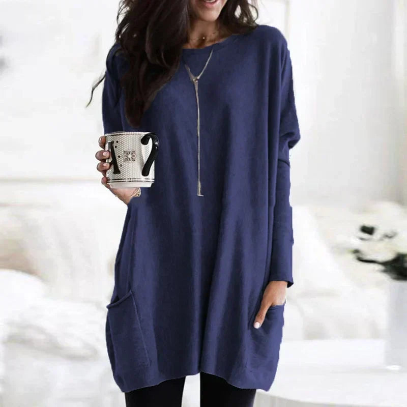 W&W Mode - Damen Oversized-Tunika Pullover für entspannten Komfort