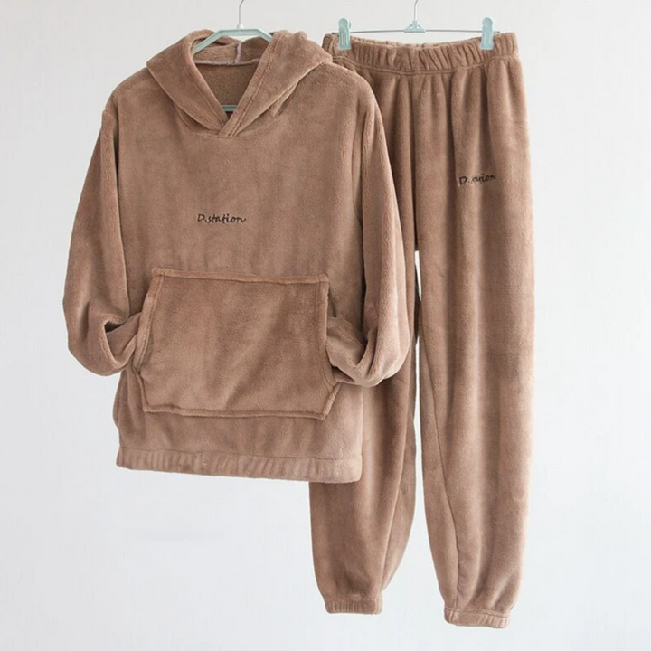 W&W Mode | Bequemer Fleece Hausanzug für Zuhause