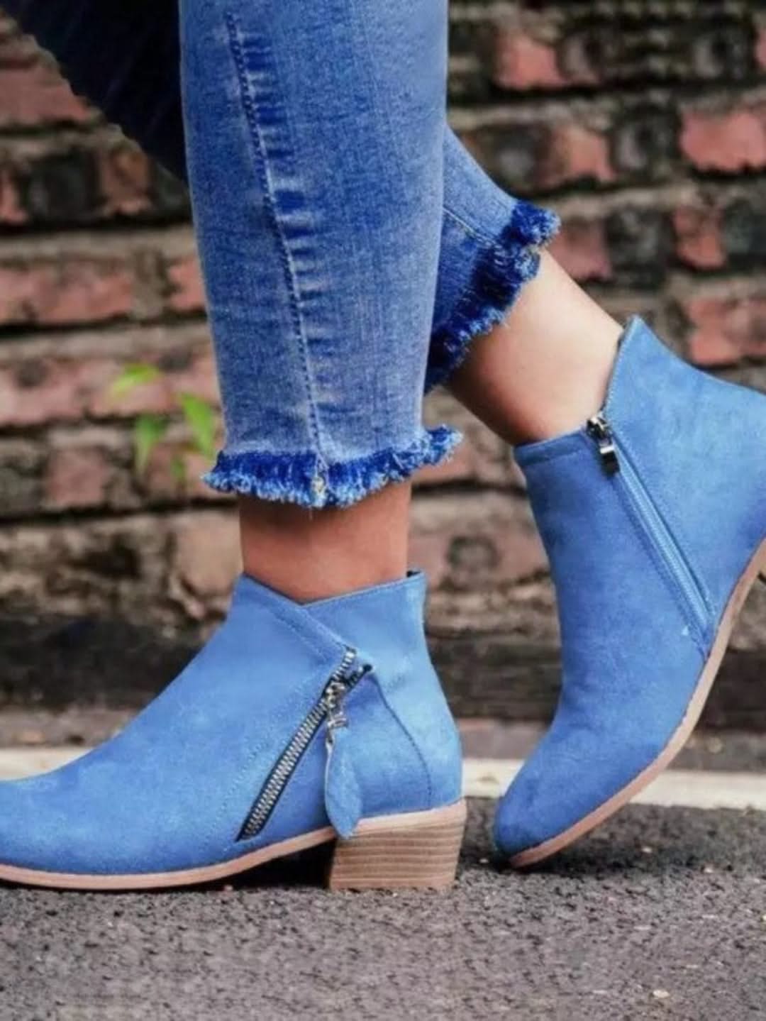 W&W Mode | Ankle Zipper Aus Wildleder Stil Chic Und Unübertroffener Komfort