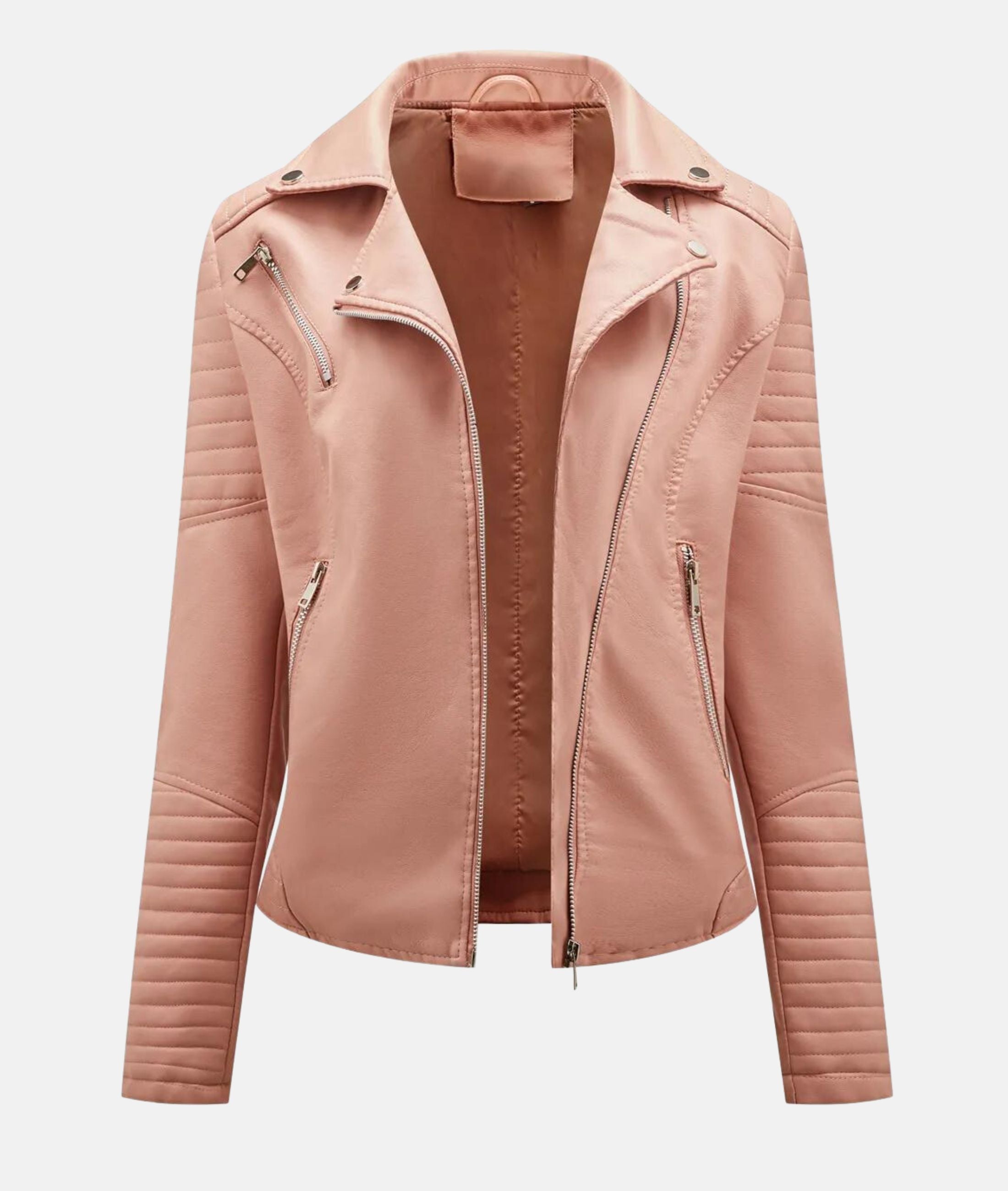 WW | Damen Lederjacke ohne Kapuze - Stilvolle Bikerjacke