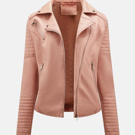 WW | Damen Lederjacke ohne Kapuze - Stilvolle Bikerjacke