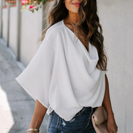 WW | Luftige Bluse Mit Wasserfallausschnitt