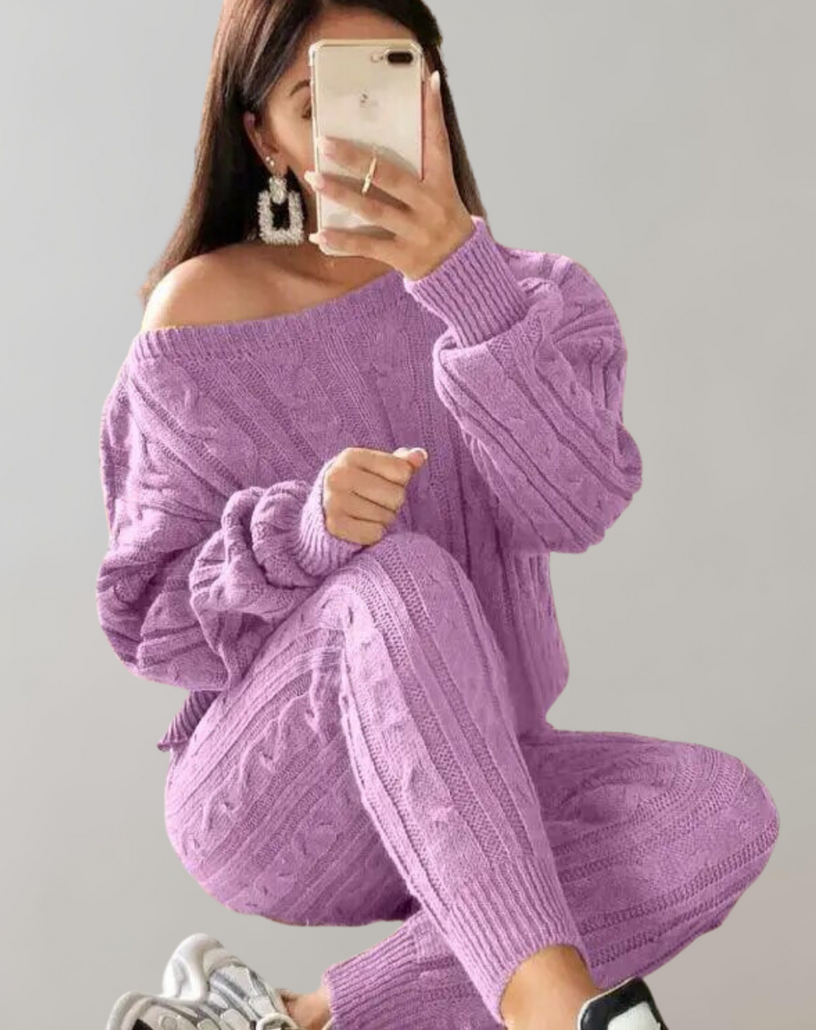 WW - Strick-Schulter-Hosen-Set