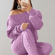 WW - Strick-Schulter-Hosen-Set