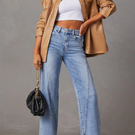 WW | Rosiedress Zeitlose Zerlegte Gerade Bein Splice Jeans