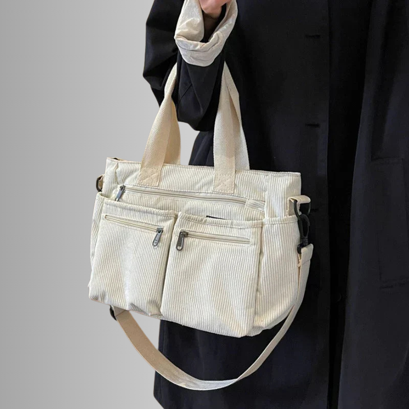 WW | Cord Schultertasche Mit Mehreren Taschen Für Damen