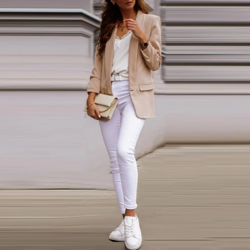 W&W Mode | Stilvolle Damen Blazer mit Einzelknopfverschluss Ideal für Die Arbeit
