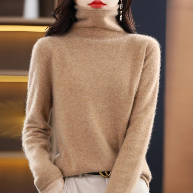 WW | Luxe Cashmere Pullover Damen Weicher Rollkragenpullover, Warm & Stilvoll