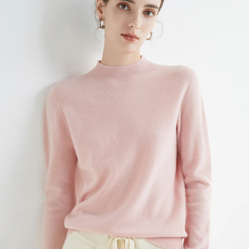W&W Mode | Cashmere Pullover Damen Rundhals Weicher und Leichter Strickpullover