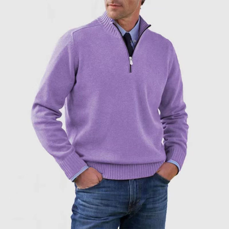 W&W Mode | Herrenpullover Mit Halbem Reißverschluss
