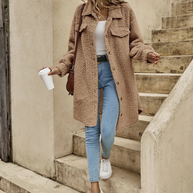 WW | Teddyjacke - bequeme lange Damenjacke