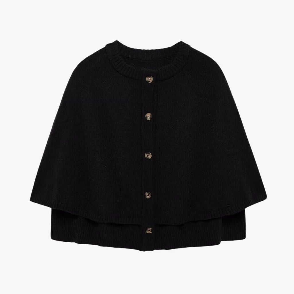 WW | Strick Cape Mit Knöpfen Und Gestuftem Saum