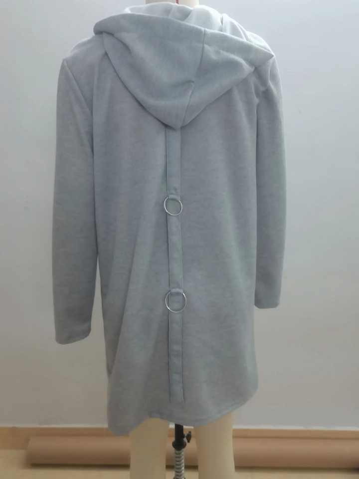 W&W Mode | Lange Strickjacken Für Damen Eleganter Strickjacke Mit Kapuze Und Knöpfen