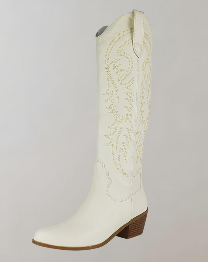 W&W Mode | Bestickte Kniehohe Westernstiefel