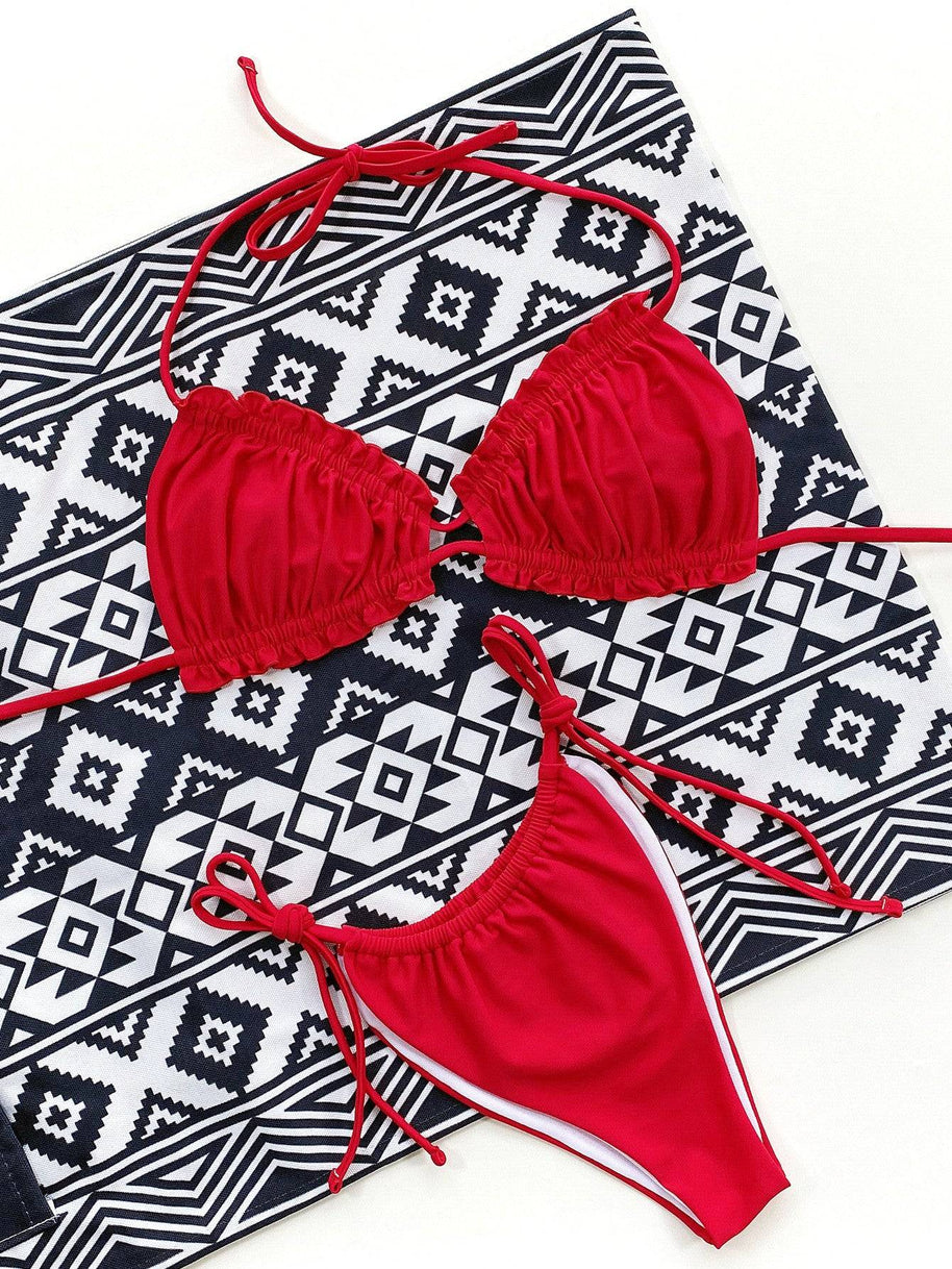 WW | Rüschentrill Halterneck Bikini Set
